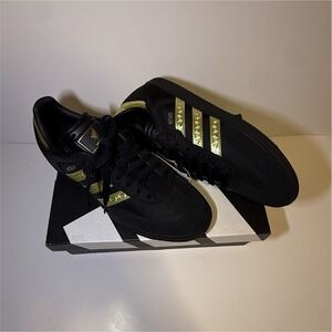 adidas Samba OG 2025 Mexico Kit Black Gold Mesh Upper Rubber Sole JH5656